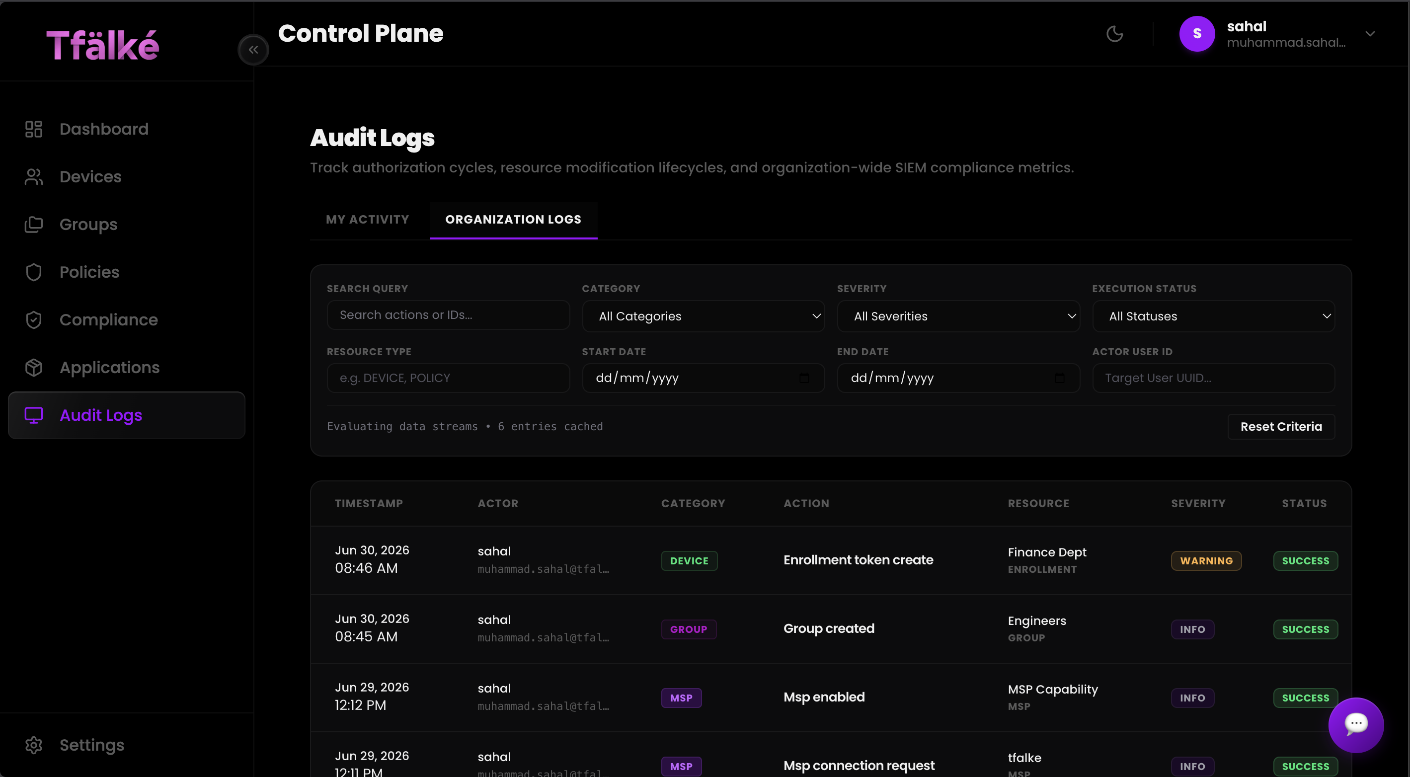 High Density Enterprise Audit Log Viewer
